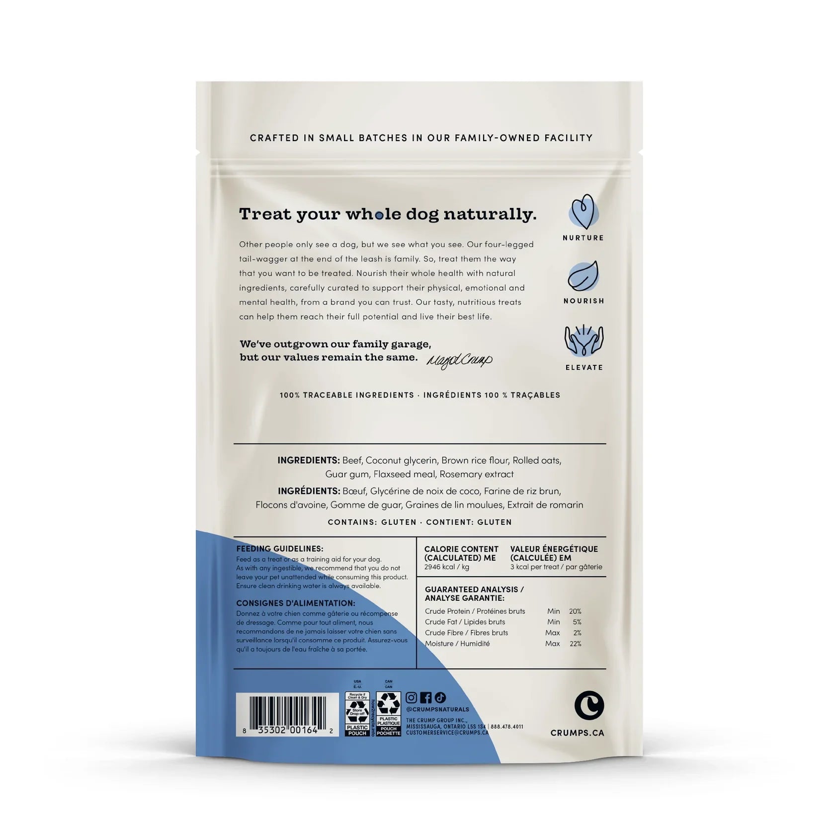 Crumps' Naturals - Mini Trainers Semi Moist Beef Treat